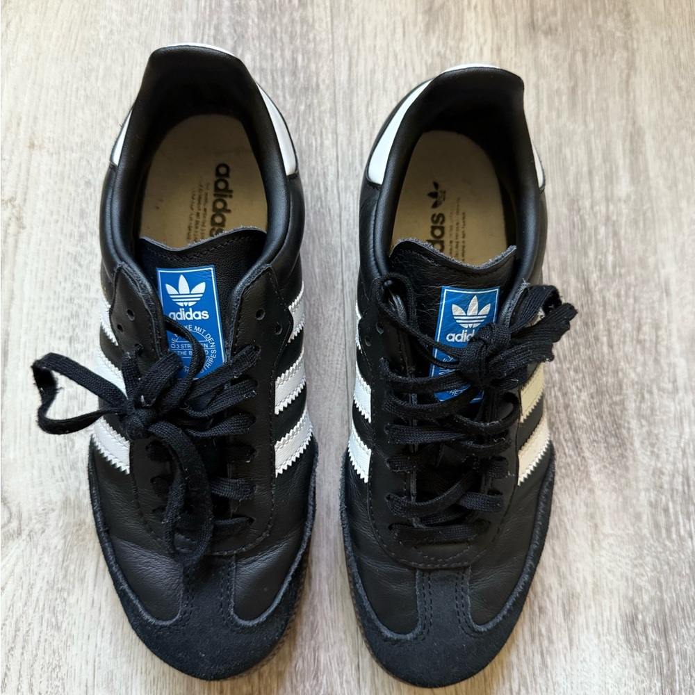 Adidas Men's Black and White Samba Sneakers